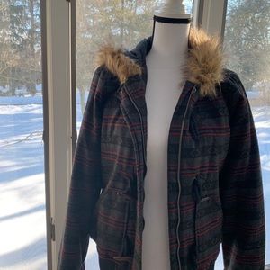 Roxy faux fur hooded jacket